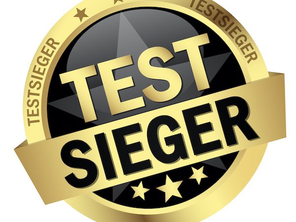 button with text Testsieger Unzulässige Werbung mangels Angabe der Fundstelle bei Testsiegeln